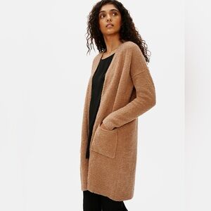 Eileen Fisher Boucle Long Cardigan